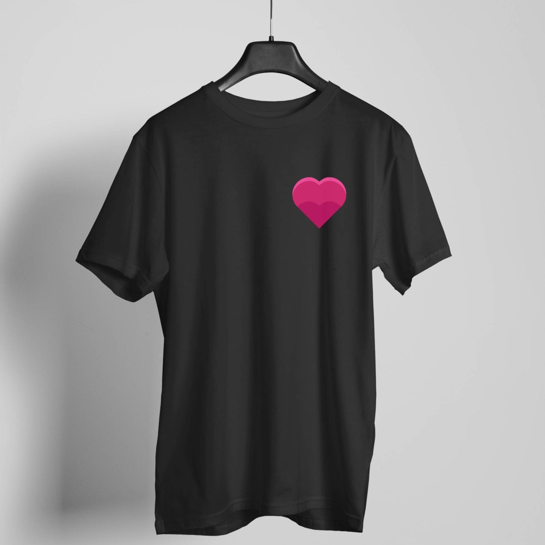 Pocket Heart black t-shirt