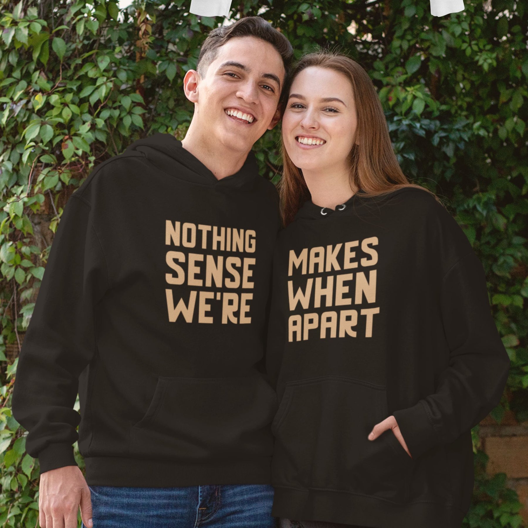 Nothing Make Sense Black Couple Hoodies
