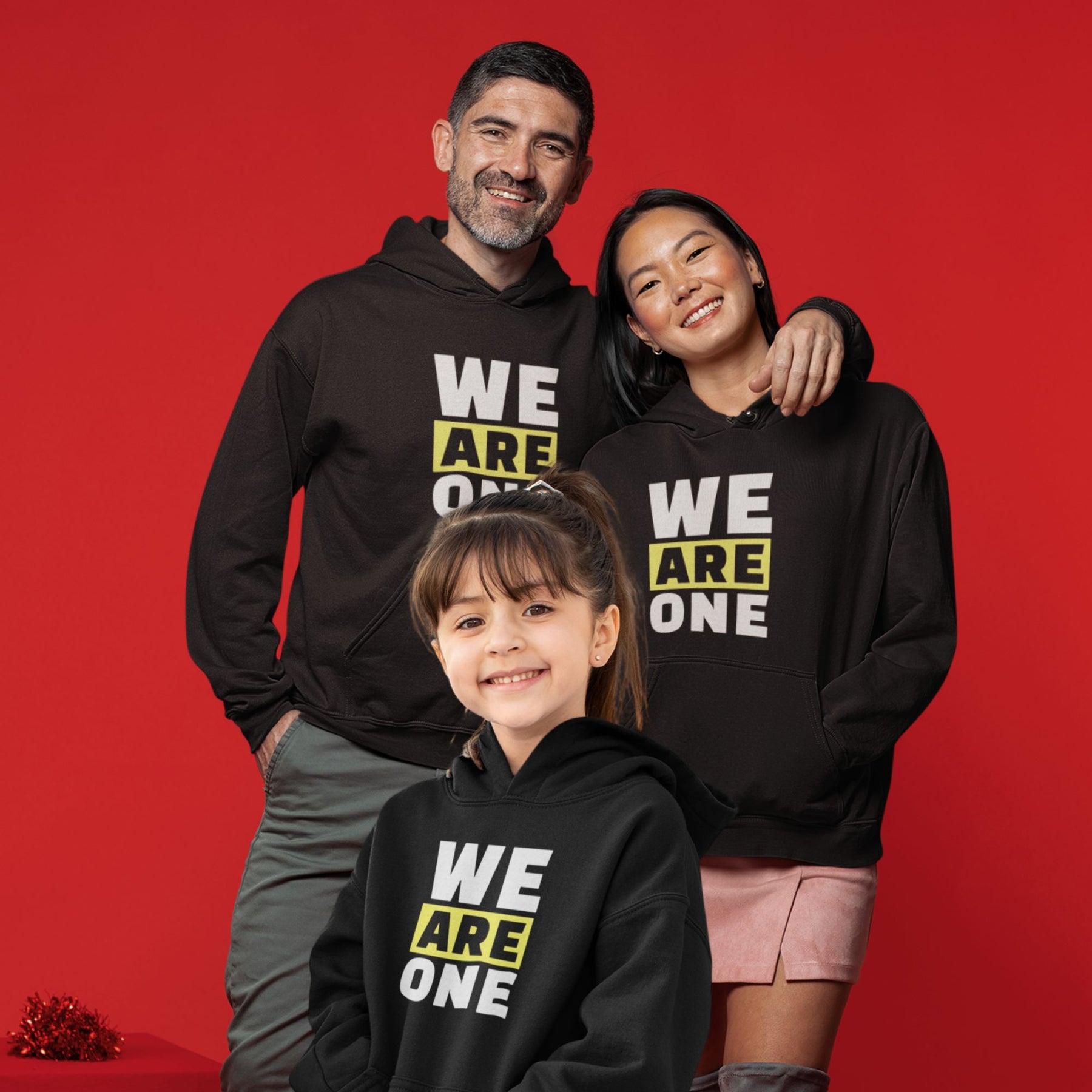We are one family hoodies