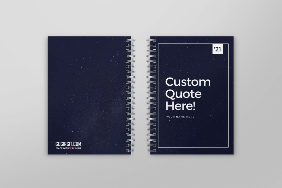 Personalized Notebook Navy Blue - Customize As You Like