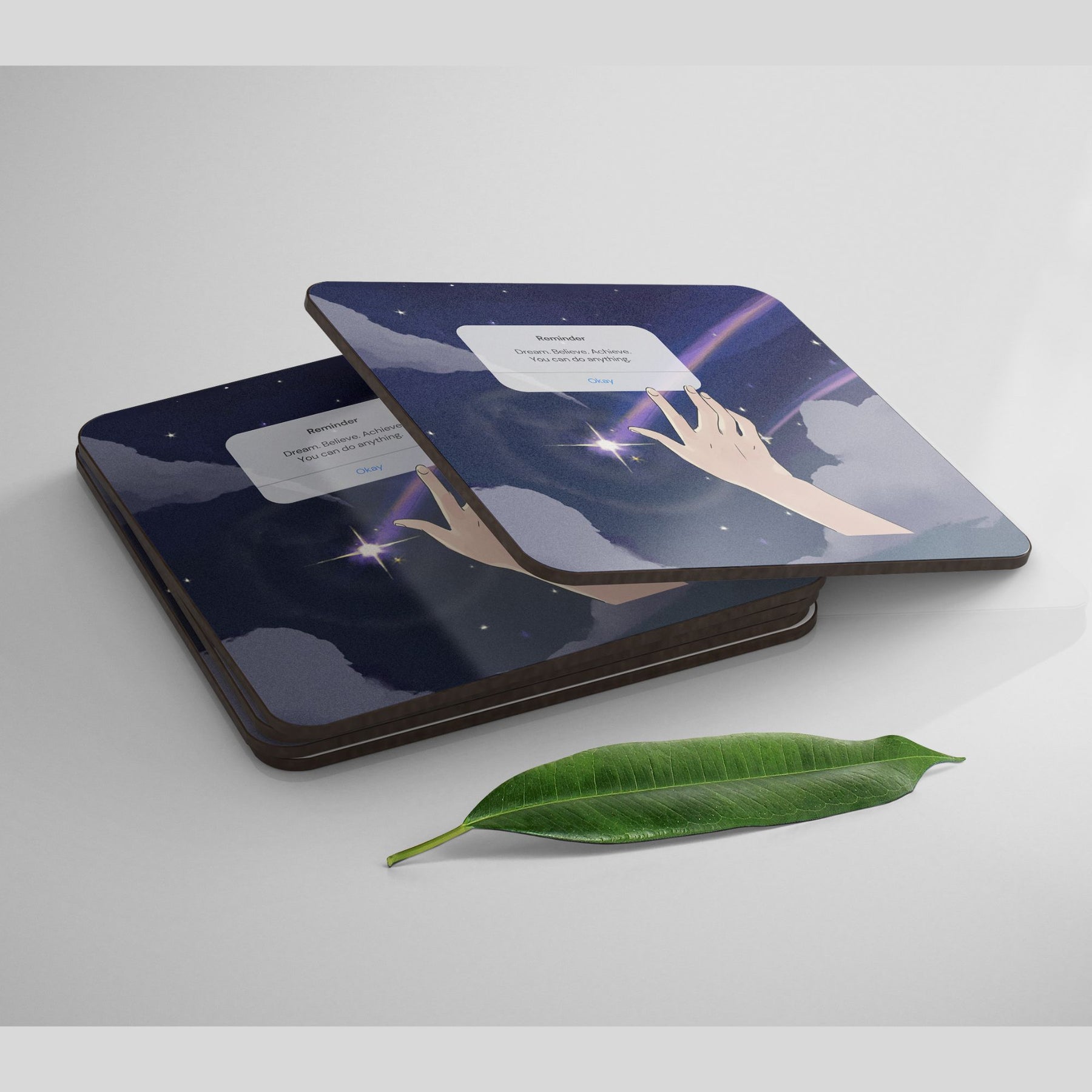 dream-believe-coffee-tea-coasters-set-pack-of-4-3mm-thick-gogirgit-com