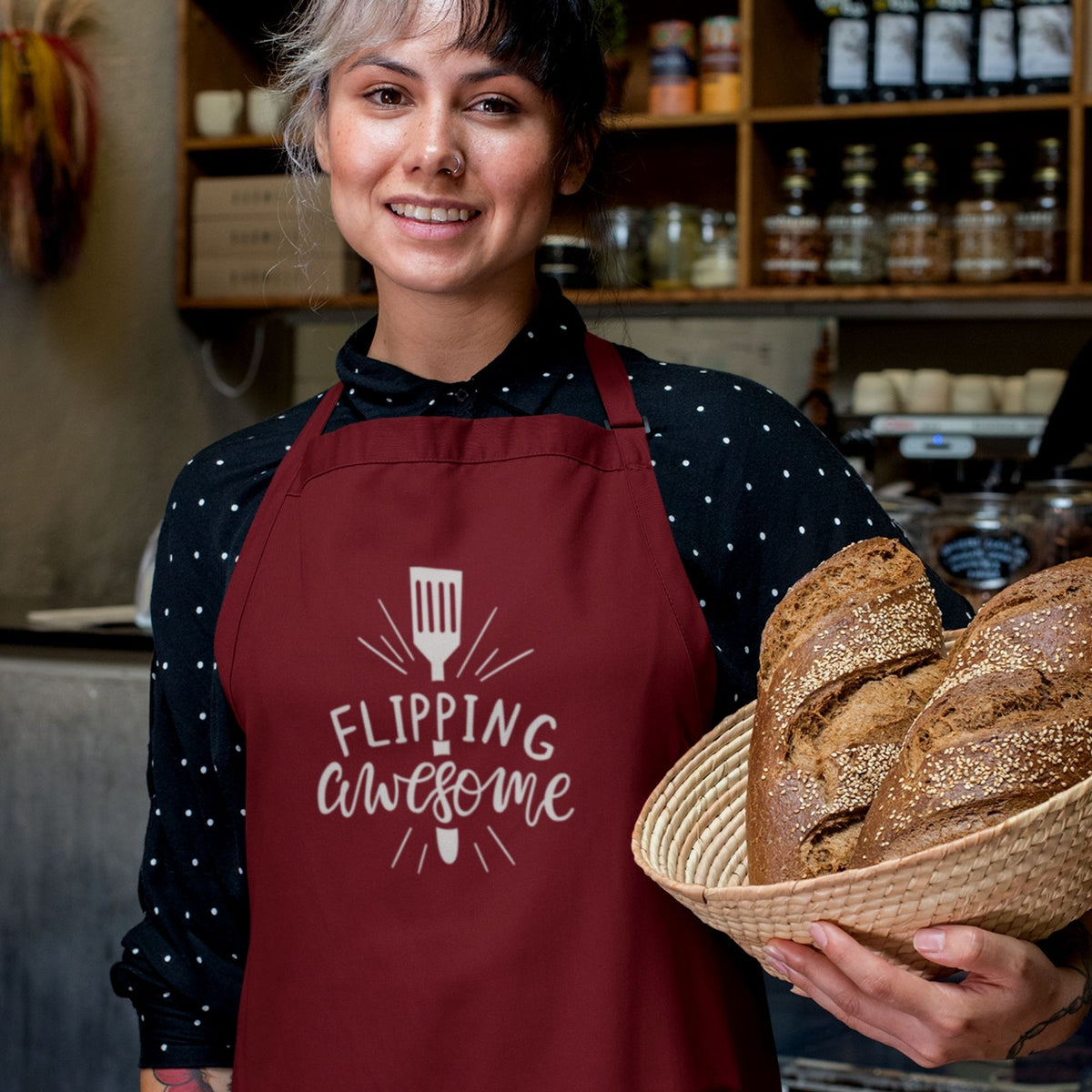 fleeping-awesome-maroon-cotton-drill-apron-gogirgit