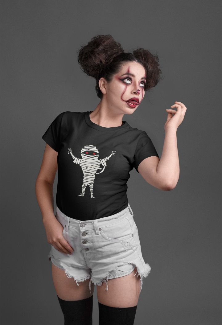 Mummy Halloween Black T-shirt