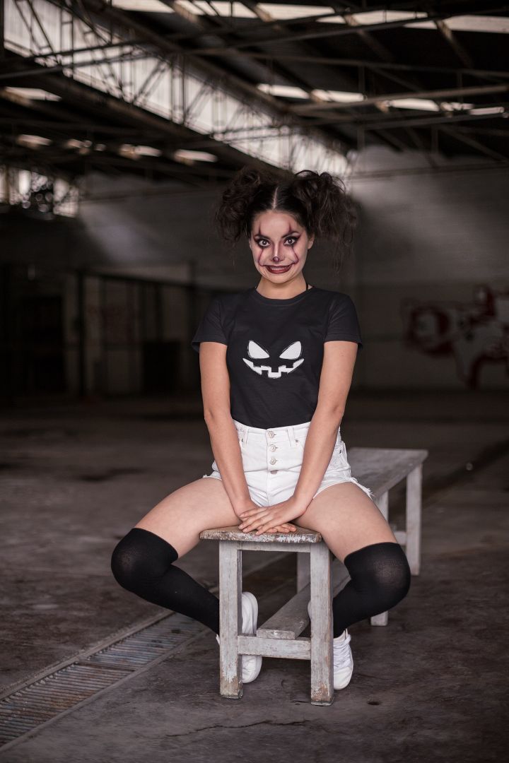 Scary Teeth Halloween Black T-shirt