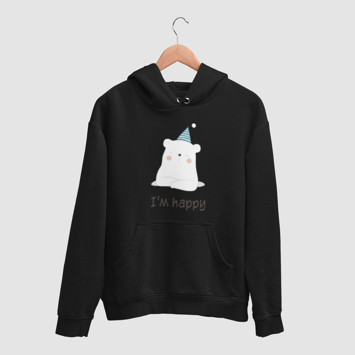 i-am-happy-black-printed-unisex-hanging-hoodie-gogirgit-com
