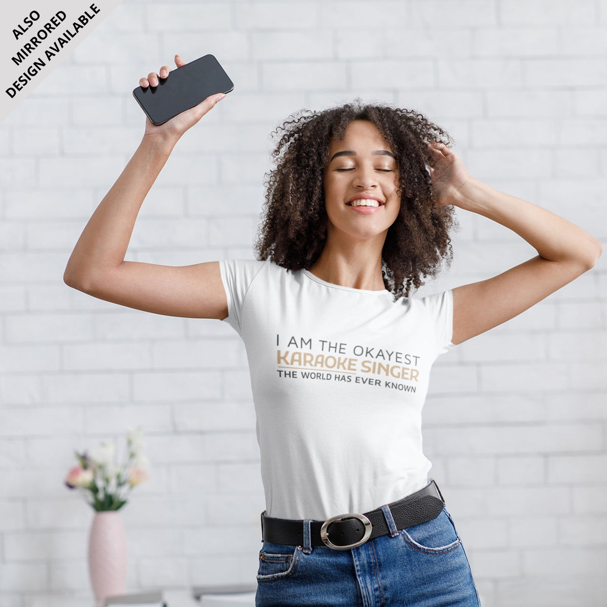i-am-the-okayest-karaoke-singer-white-printed-round-neck-t-shirt-gogirgit-com