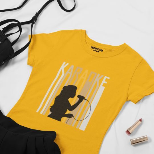 Karaoke Silhouette  T-shirt For Men & Women