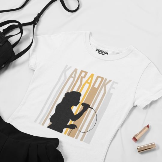 Karaoke Silhouette  T-shirt For Men & Women