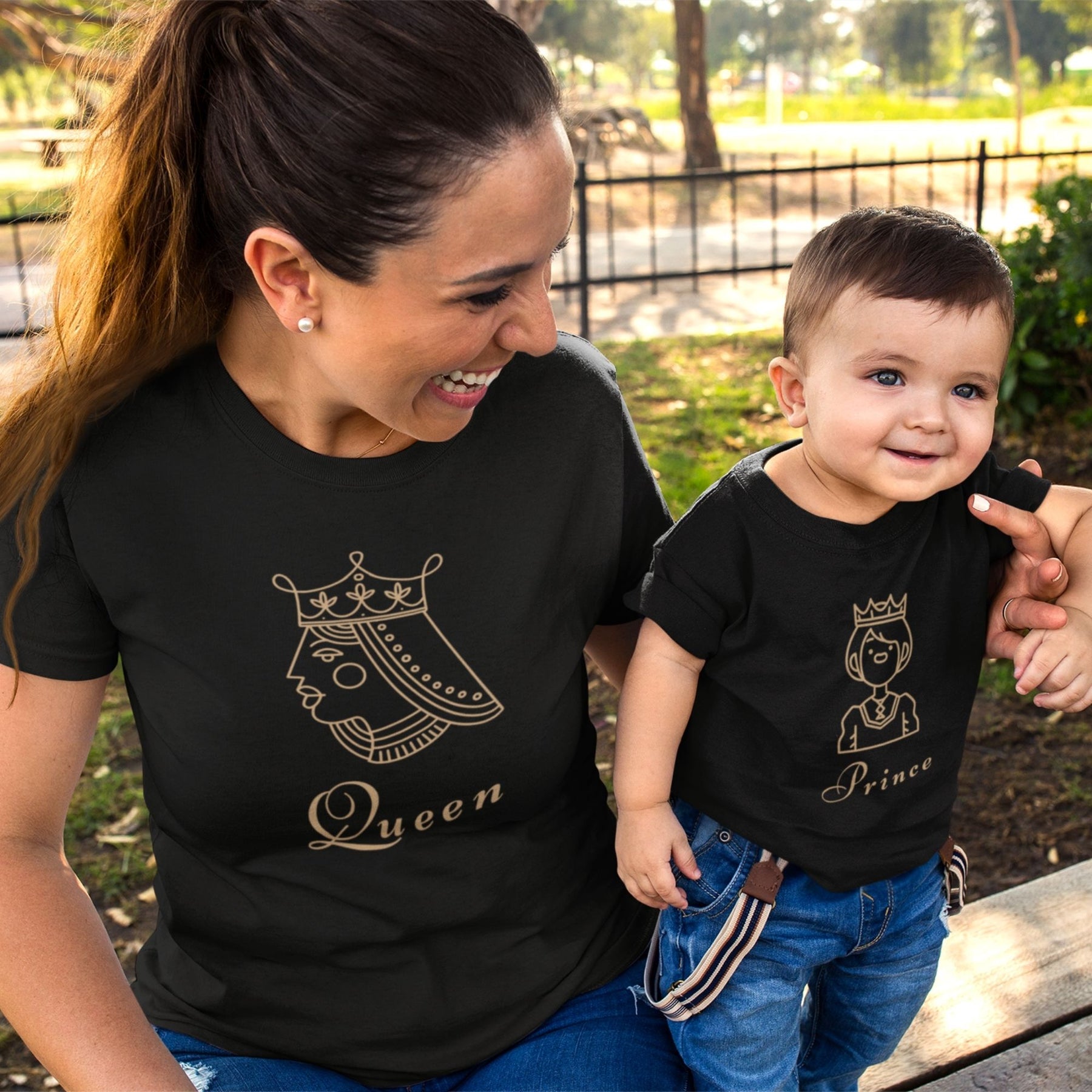 king-queen-prince-matching-family-black-t-shirts-for-mom-dad-daughter-gogirgit-com