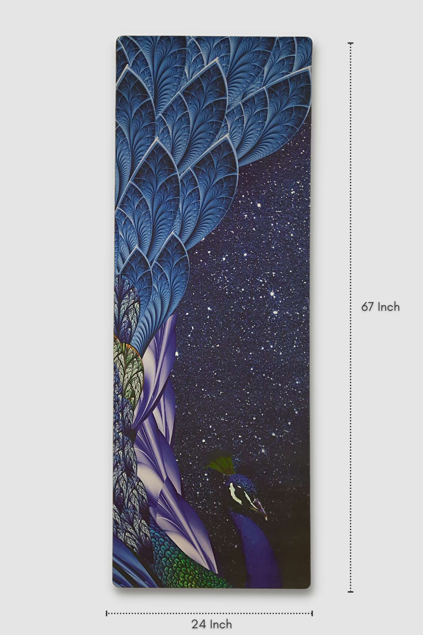 Microfibre Suede Morpankh Print Natural Rubber 5MM Yoga Mat