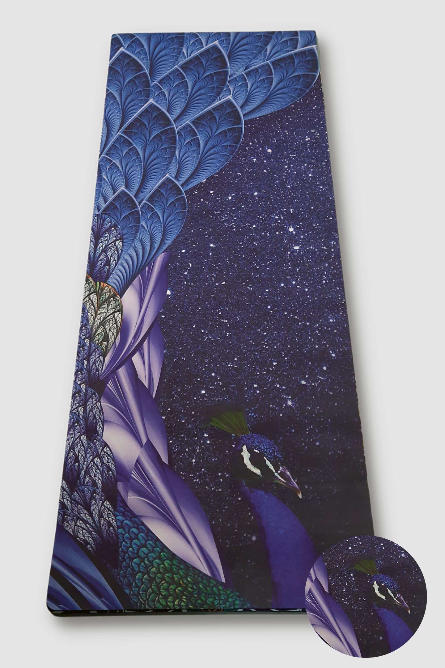 Microfibre Suede Morpankh Print Natural Rubber 5MM Yoga Mat