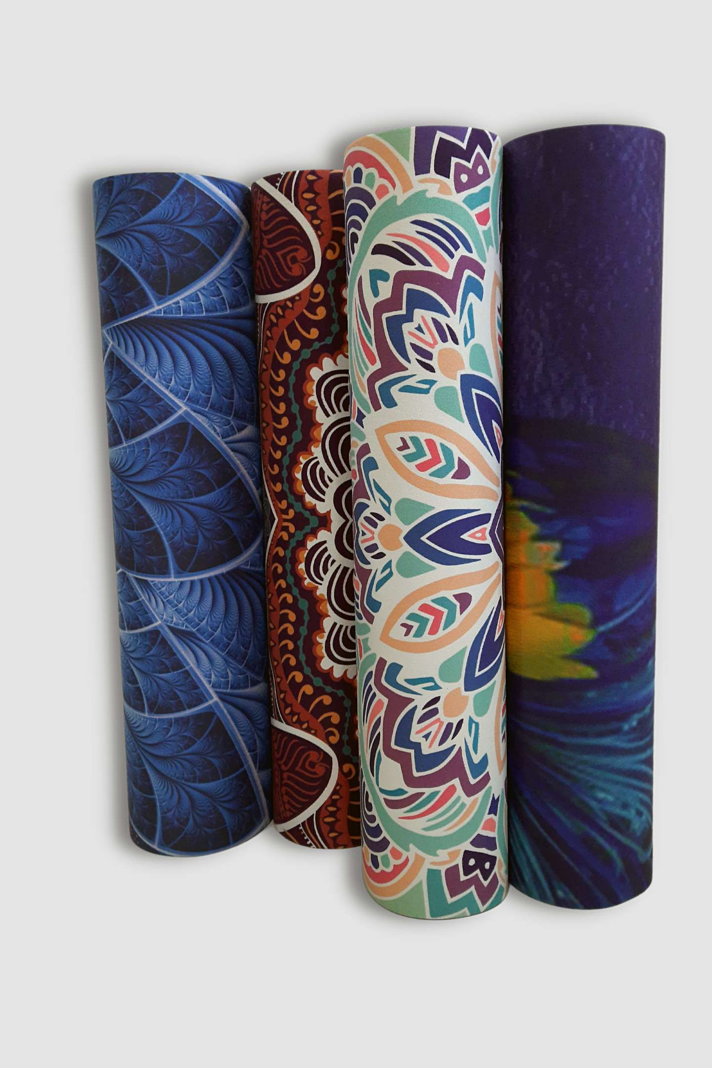 Microfibre Suede Morpankh Print Natural Rubber 5MM Yoga Mat