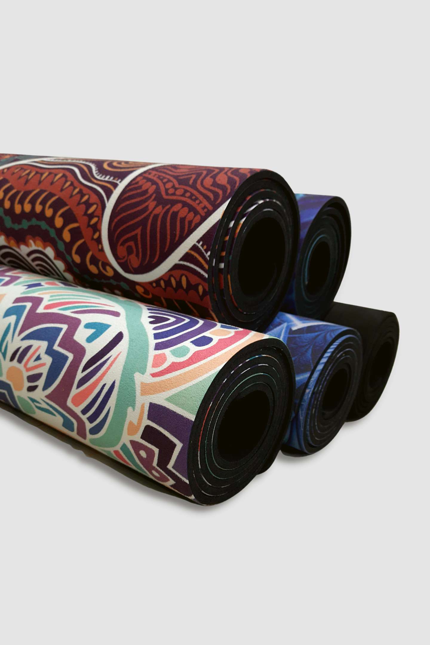 Microfibre Suede Morpankh Print Natural Rubber 5MM Yoga Mat