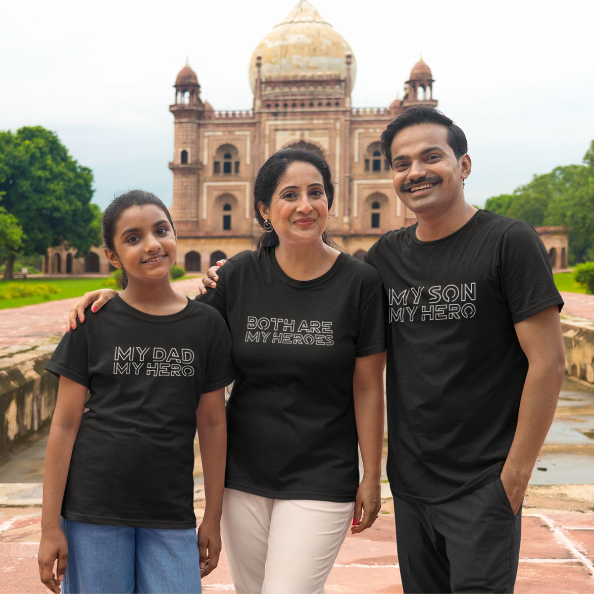 my-dad-my-hero-cotton-printed-black-matching-t-shirt-gogirgit.com #color_black