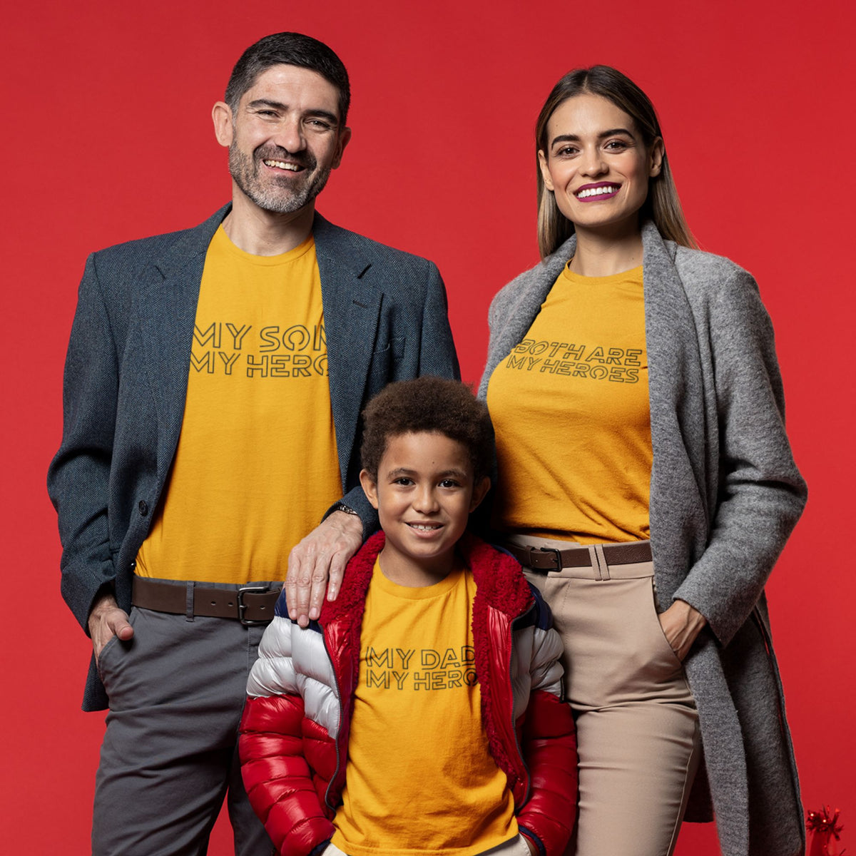 my-dad-my-hero-cotton-printed-golden-yellow-matching-t-shirt-gogirgit.com #color_golden yellow