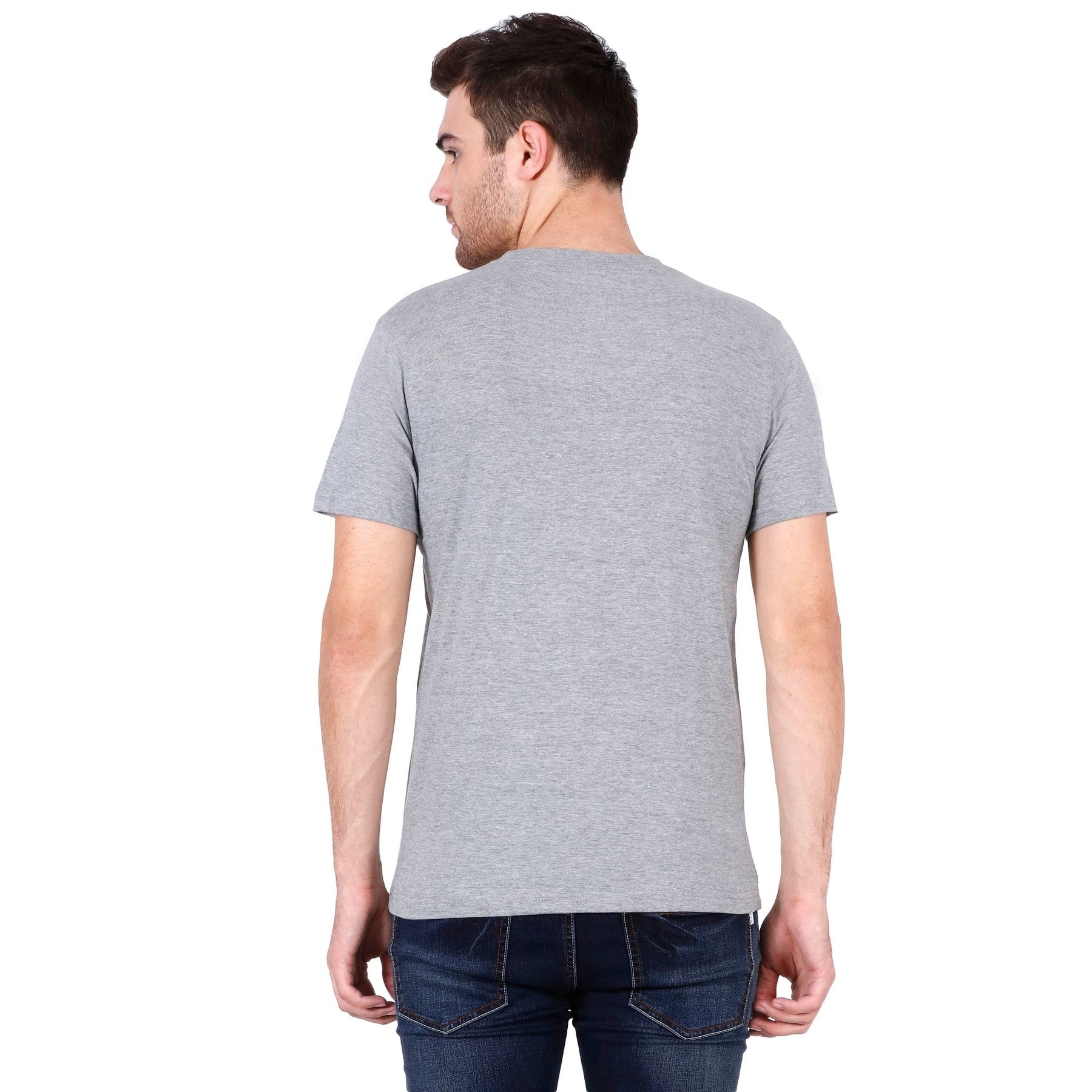 Plain Cotton Men's V Neck T-shirt Pack Of 2 Combo