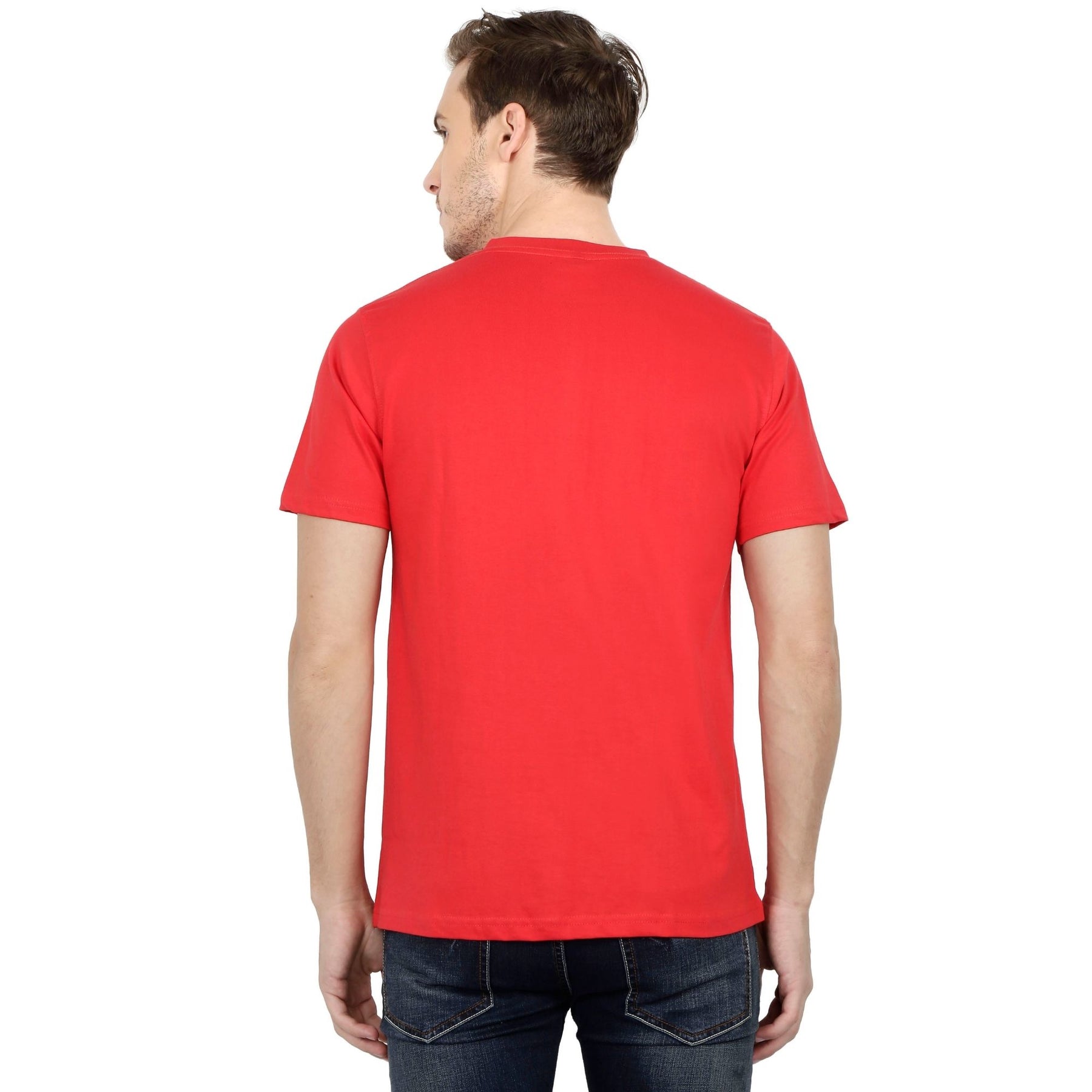 Plain Cotton Men's V Neck T-shirt Pack Of 2 Combo