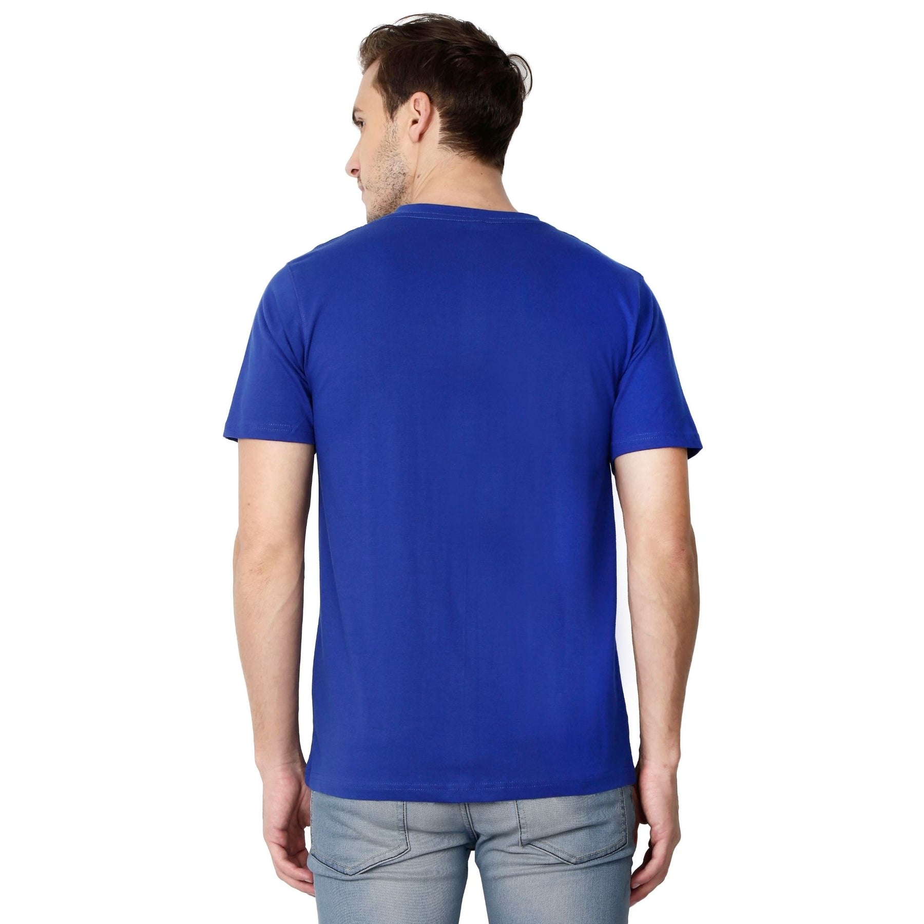 Plain Cotton Men's V Neck T-shirt Pack Of 2 Combo