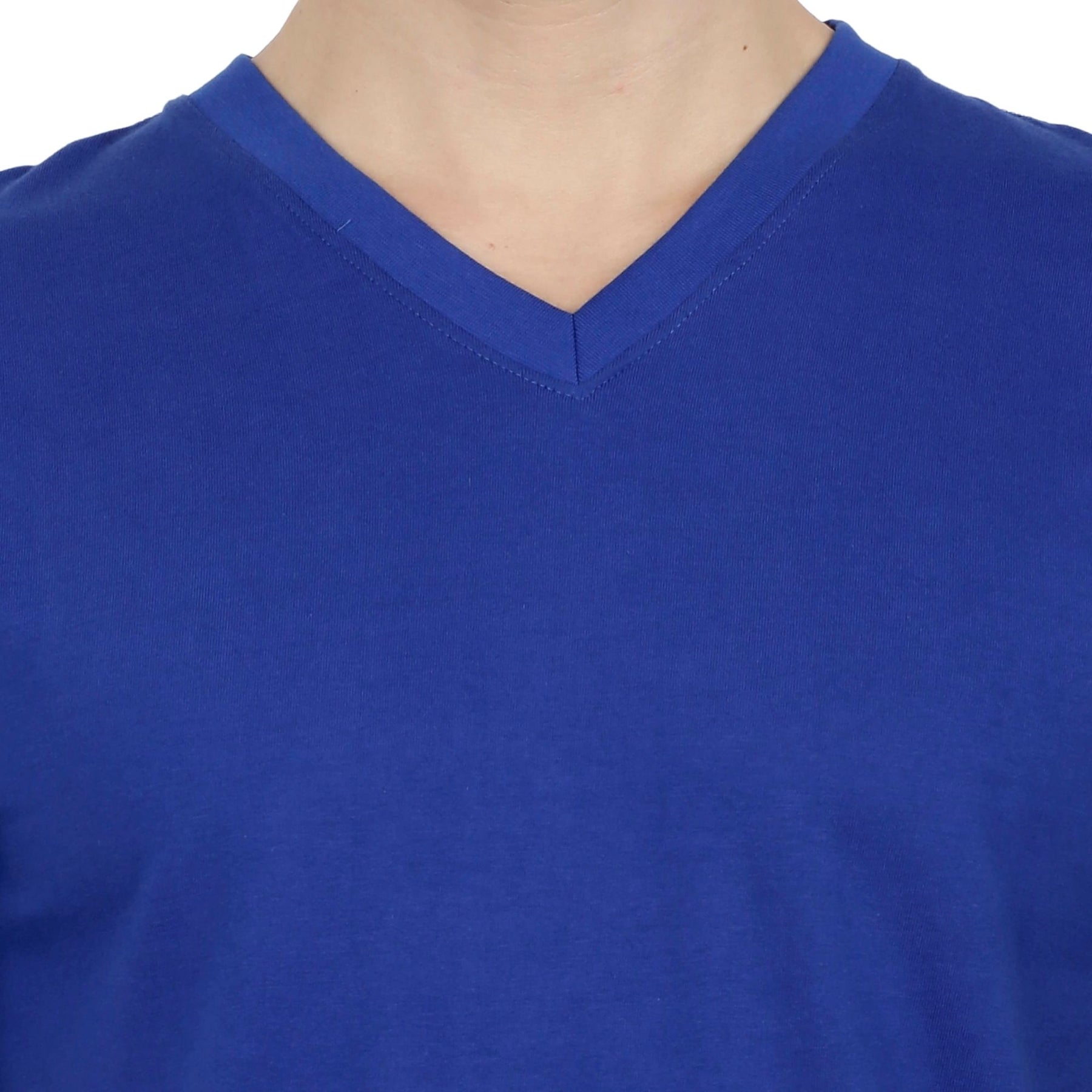 Plain Cotton Men's V Neck T-shirt Pack Of 2 Combo