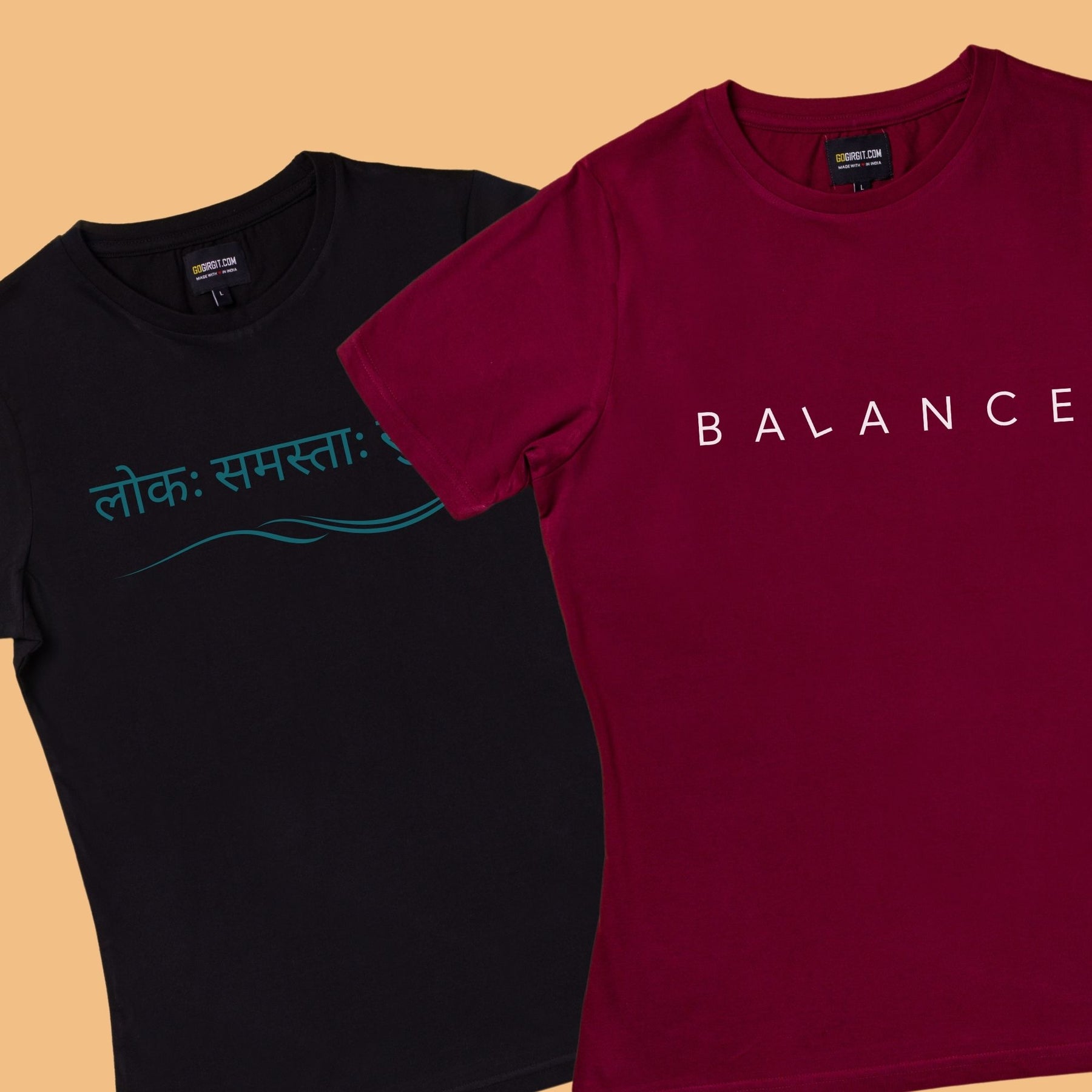 pack-of-2-women-s-printed-t-shirts-in-lok-sukhino-black-balance-maroon-design-tshirt
