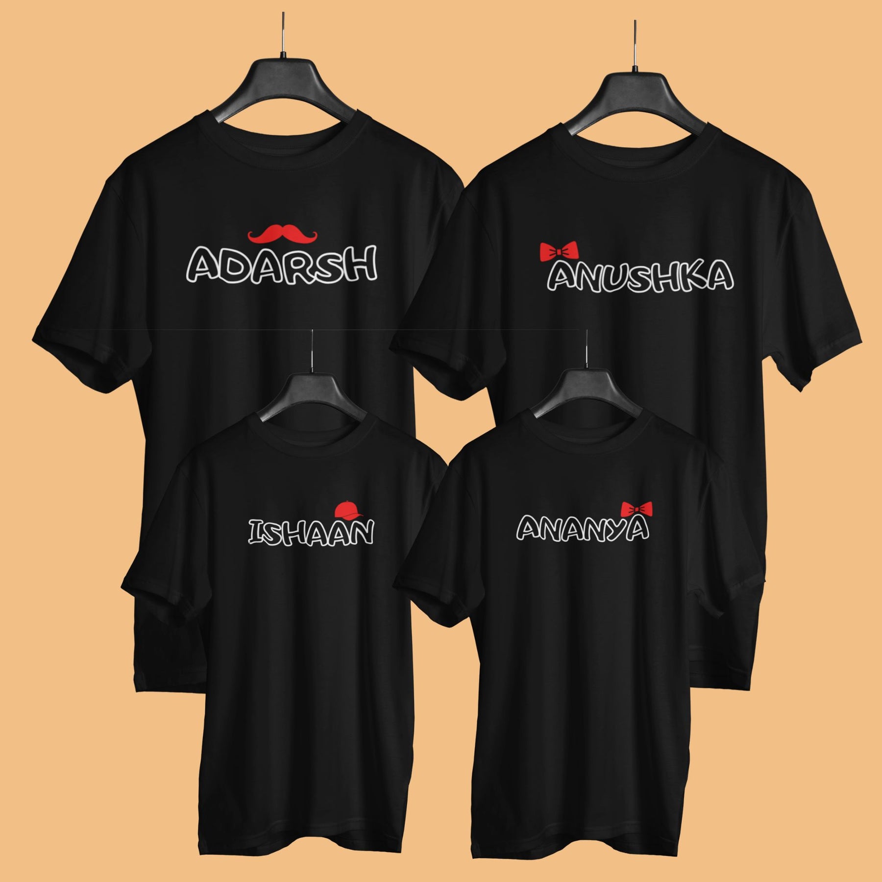 personalized-matching-family-black-t-shirts-for-mom-dad-son-daughter-gogirgit-hanger