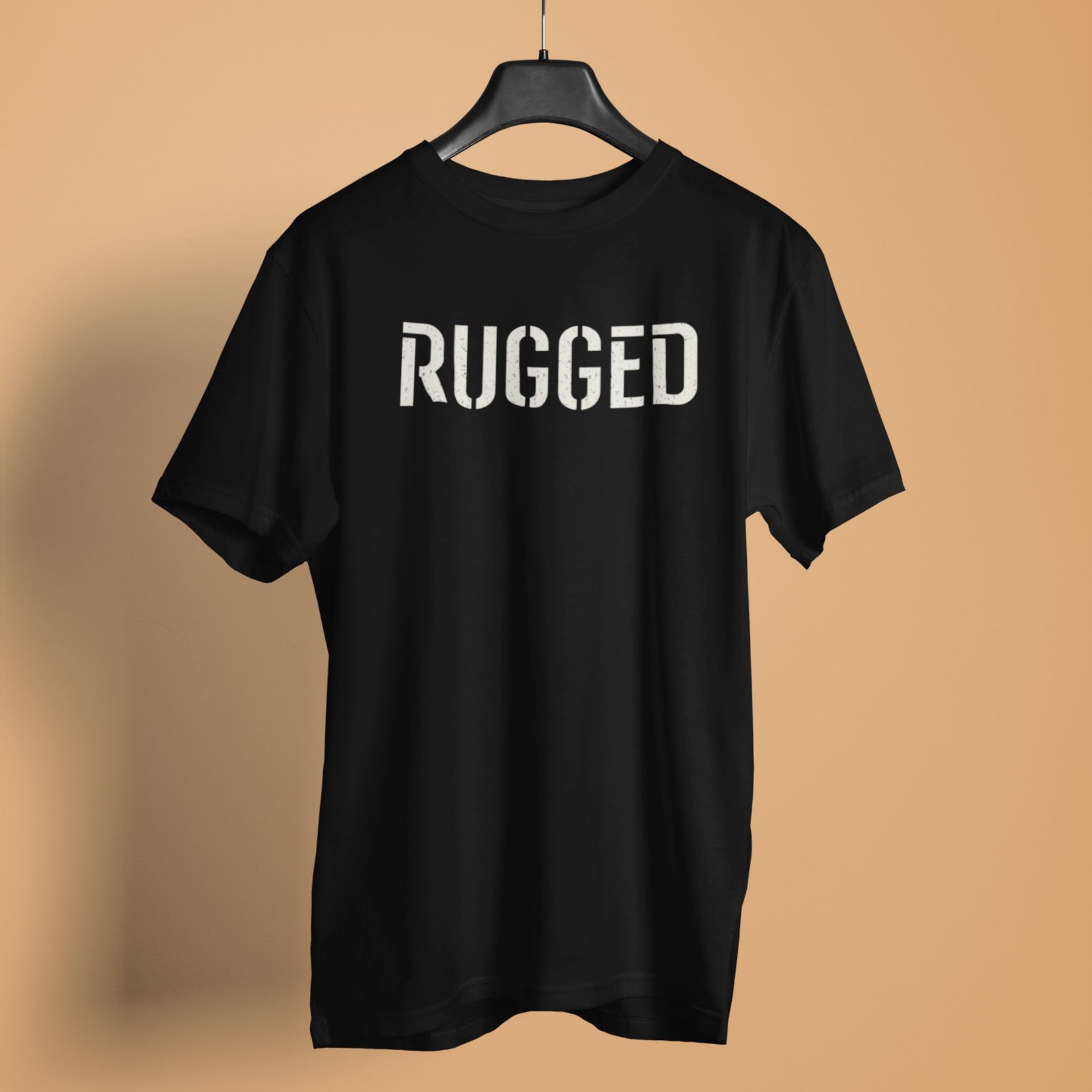 Rugged Men's Typography T-shirt