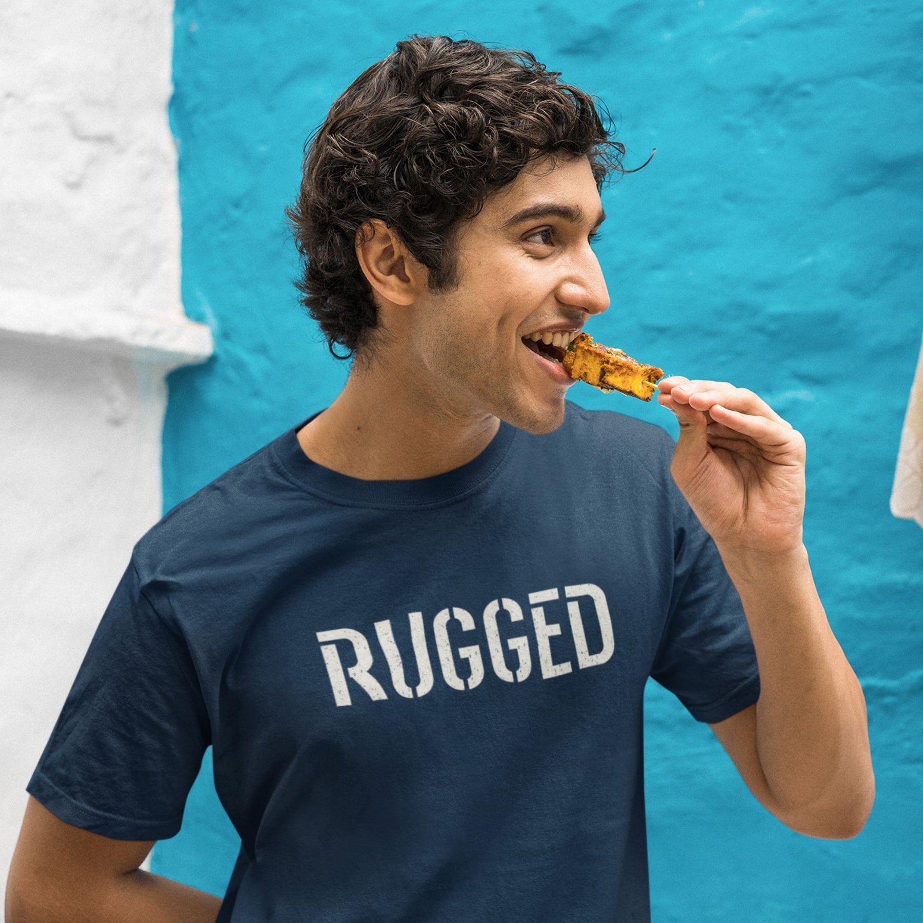 Rugged Men's Typography T-shirt
