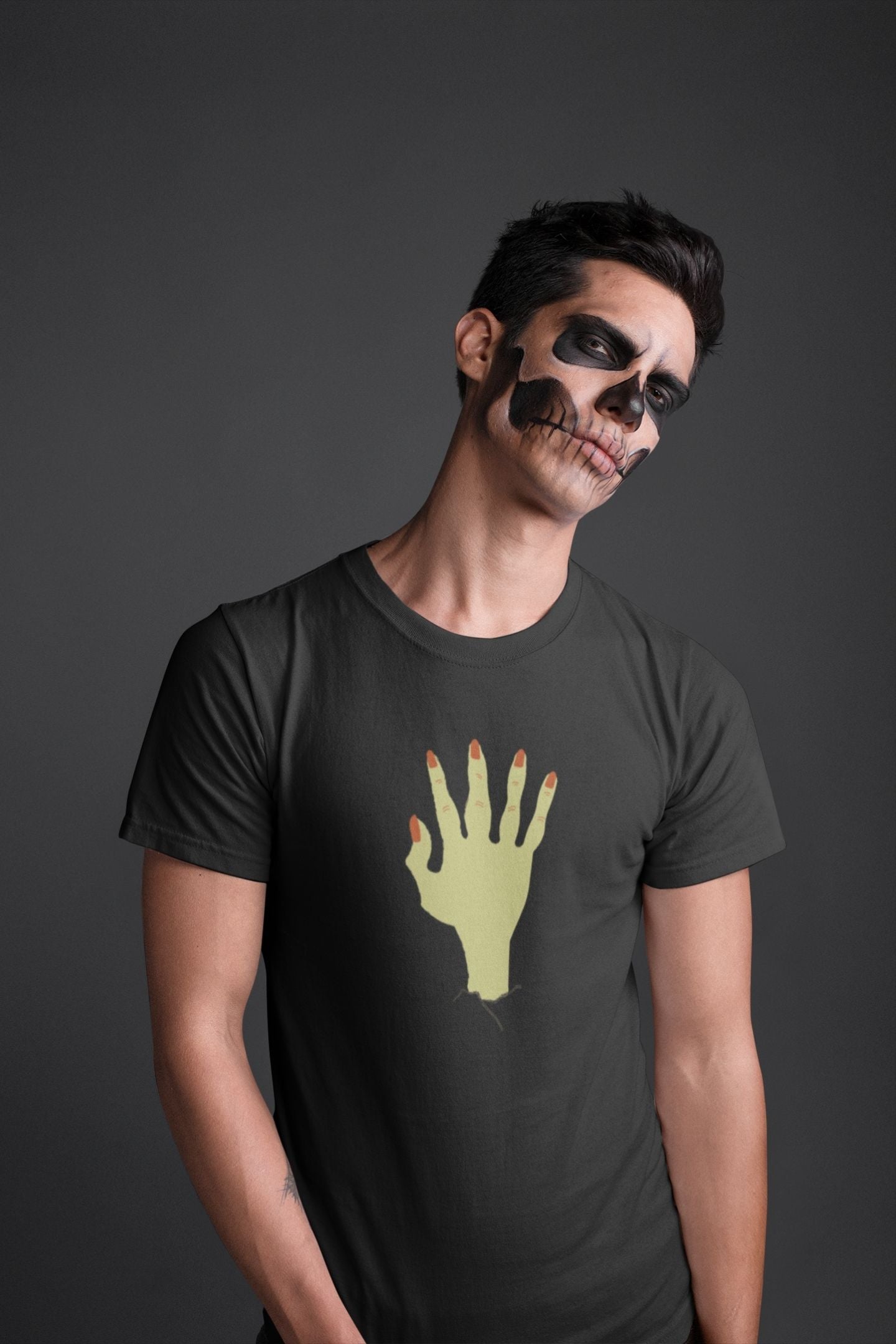 Scary Hand Halloween Black T-shirt