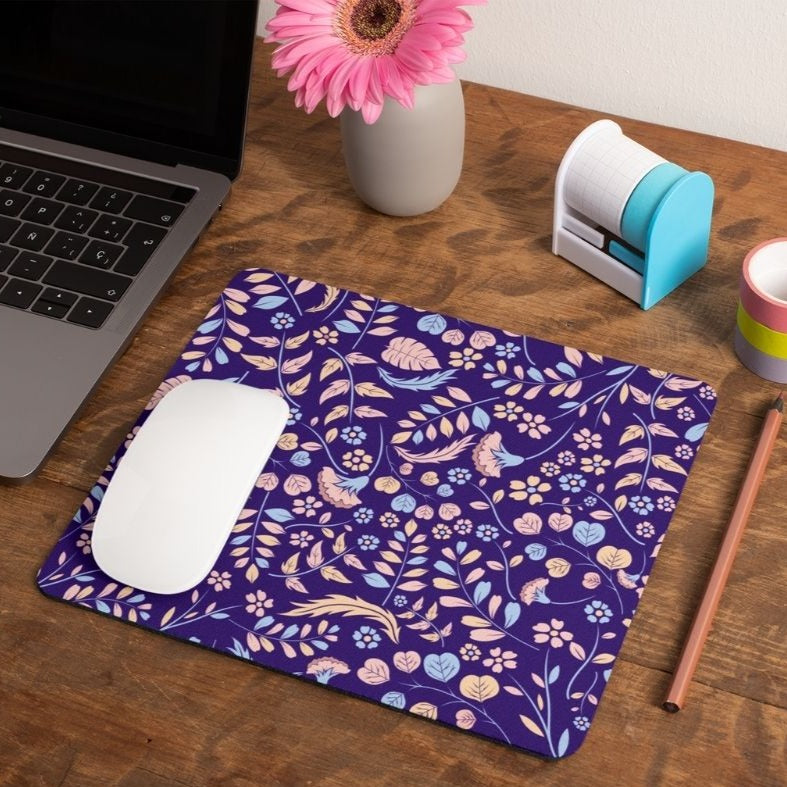 Blue Leaf Mouse Pad - GOGIRGIT.COM