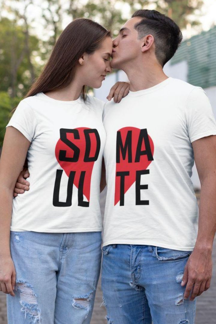 Soul Mate White Couple Tee