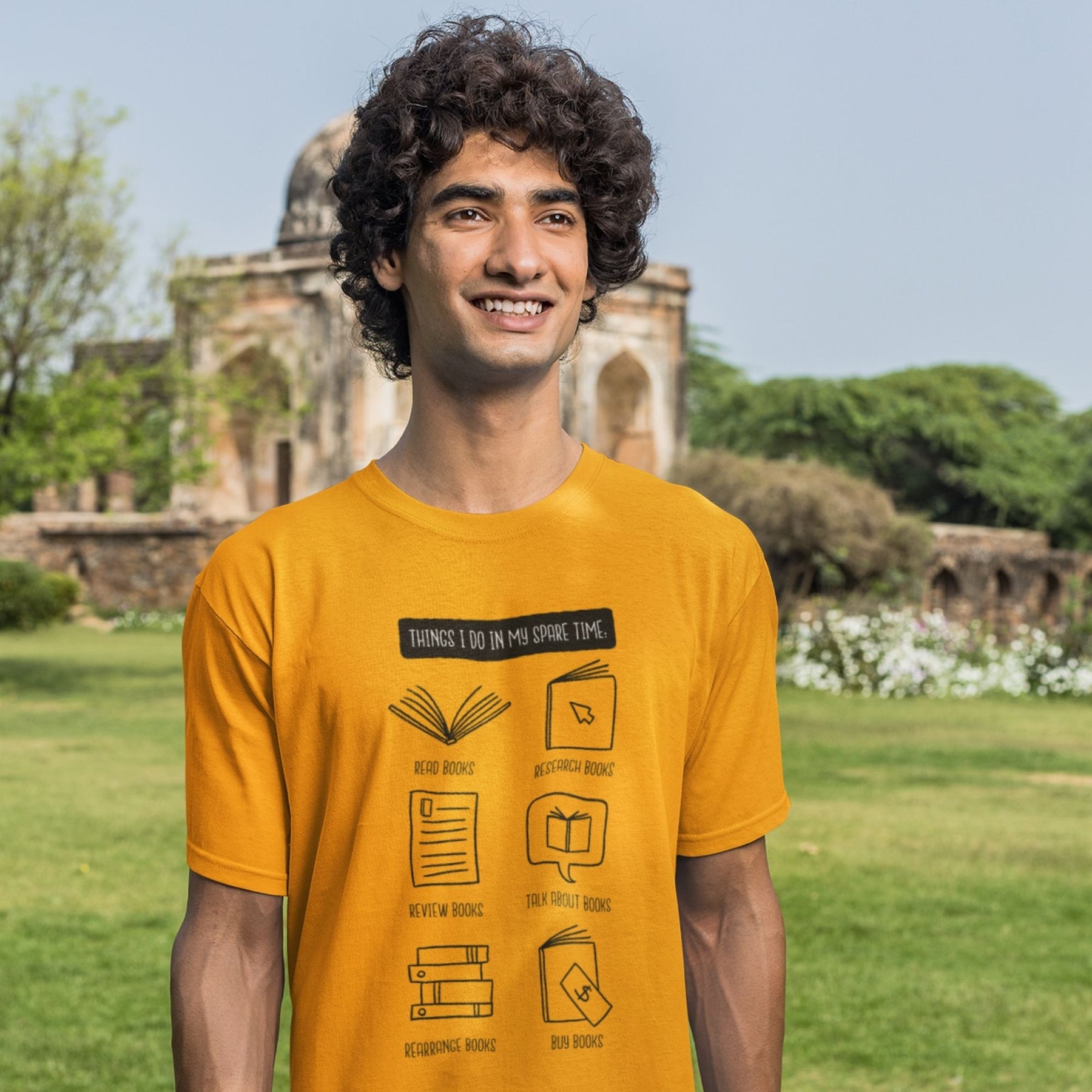 Things I Do In My Spare Time Men's Book Worm T-shirt