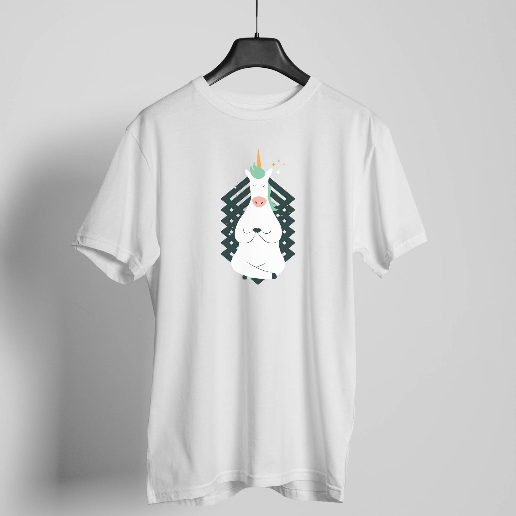 Unicorn Yoga white t-shirt