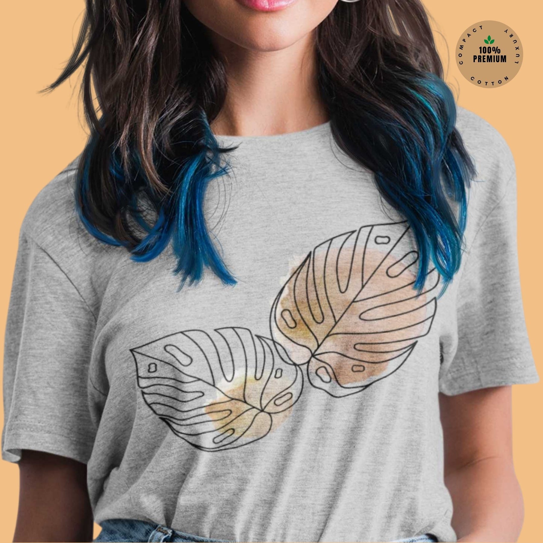 women-s-premiume-cotton-round-neck-half-sleeves-grey-melange-boho-leves-tshirt-gogirgit-com-2