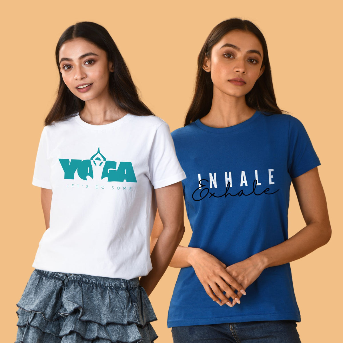 yoga-lets-do-some-white-inhale-exhale-royal-blue-Combo-women-cotton-yoga-printed-tshirt-gogirgit-com