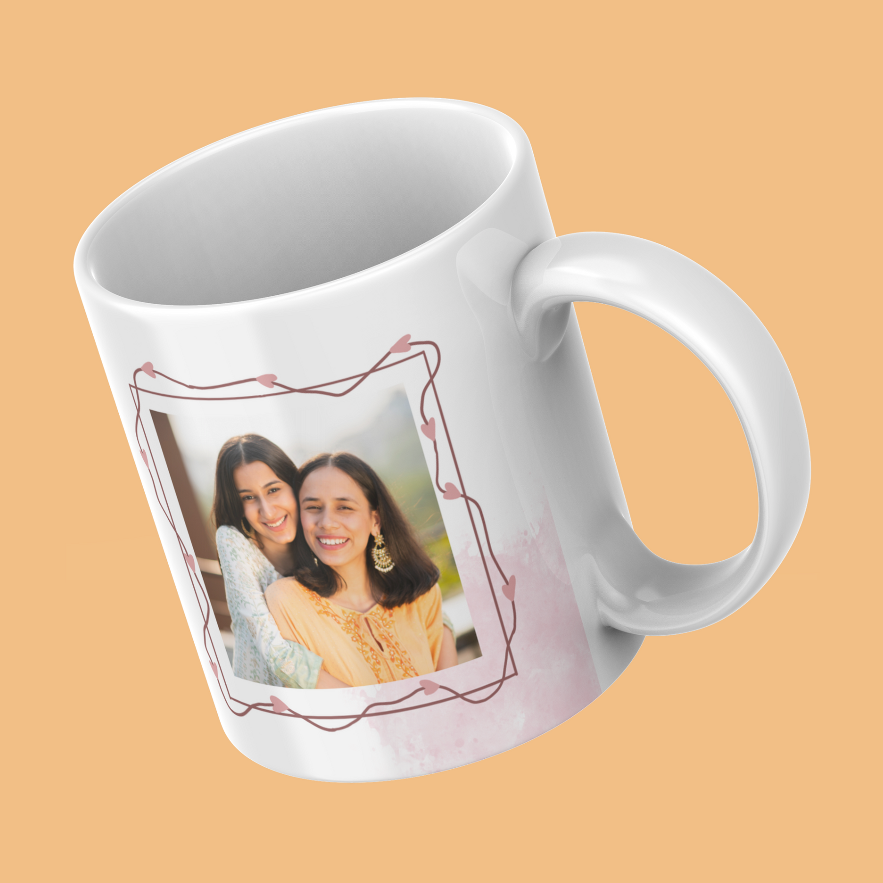 Women-Day-&-Photo-Personalized-Coffee-Mug-Tilted-View