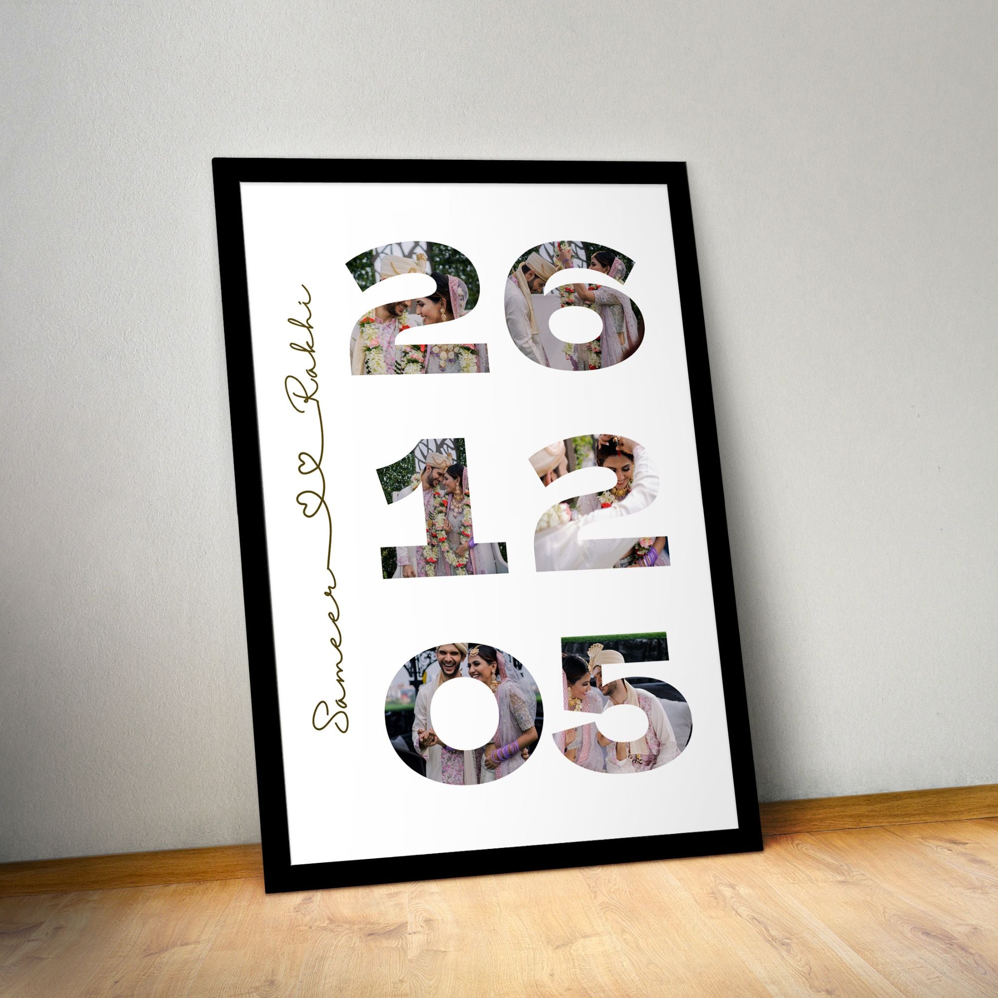 First Date Photo Frame Personalised Date & Photo Poster Frame | Custom Gift | Gogirgit