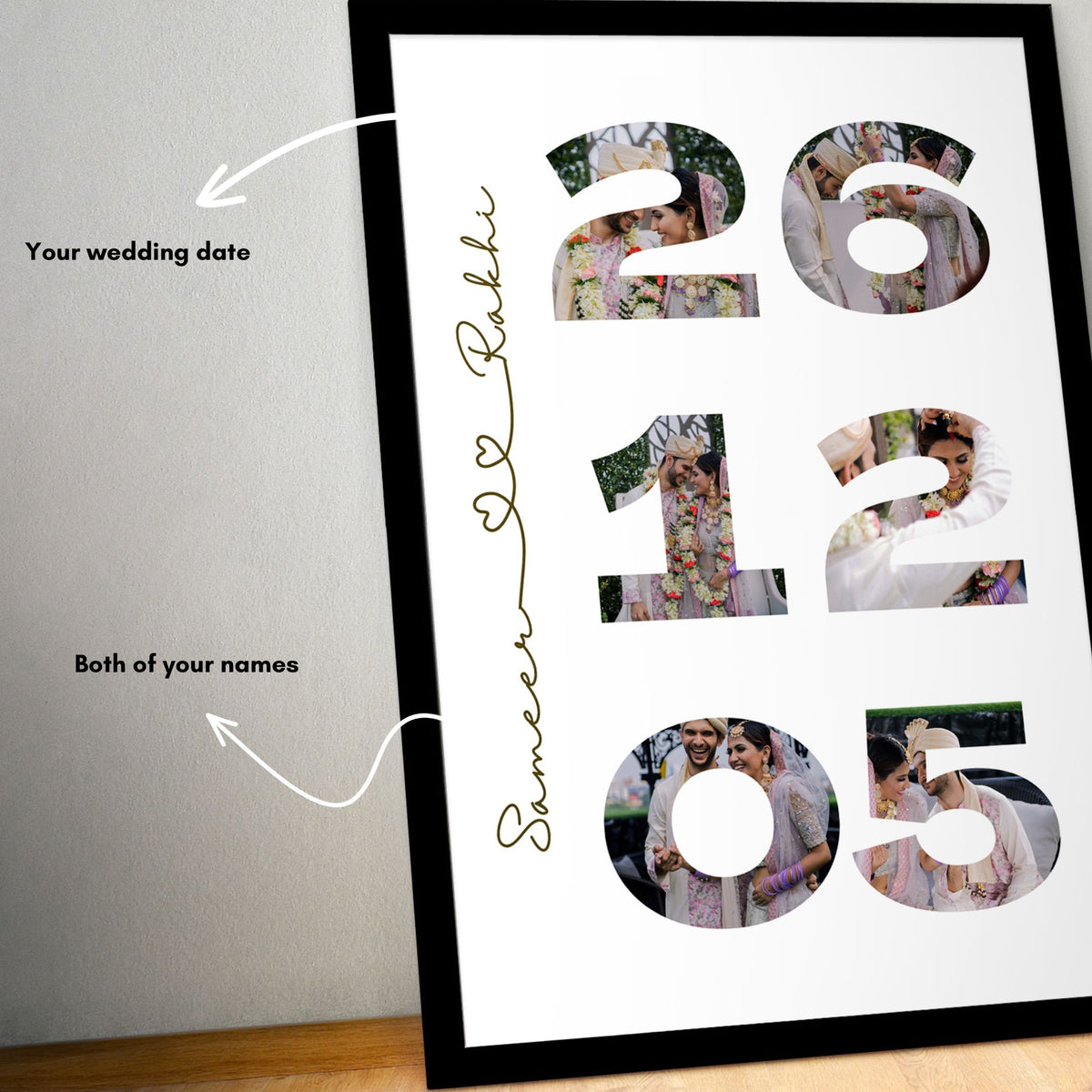 Personalised Special Name, Date, Photo Poster Frame