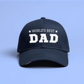 World's Best Dad navy blue cotton baseball cap Father's Day gift — Gogirgit
