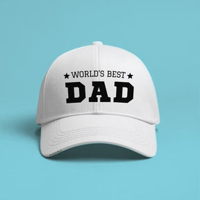 World's Best Dad white cotton baseball cap birthday gift for dad — Gogirgit