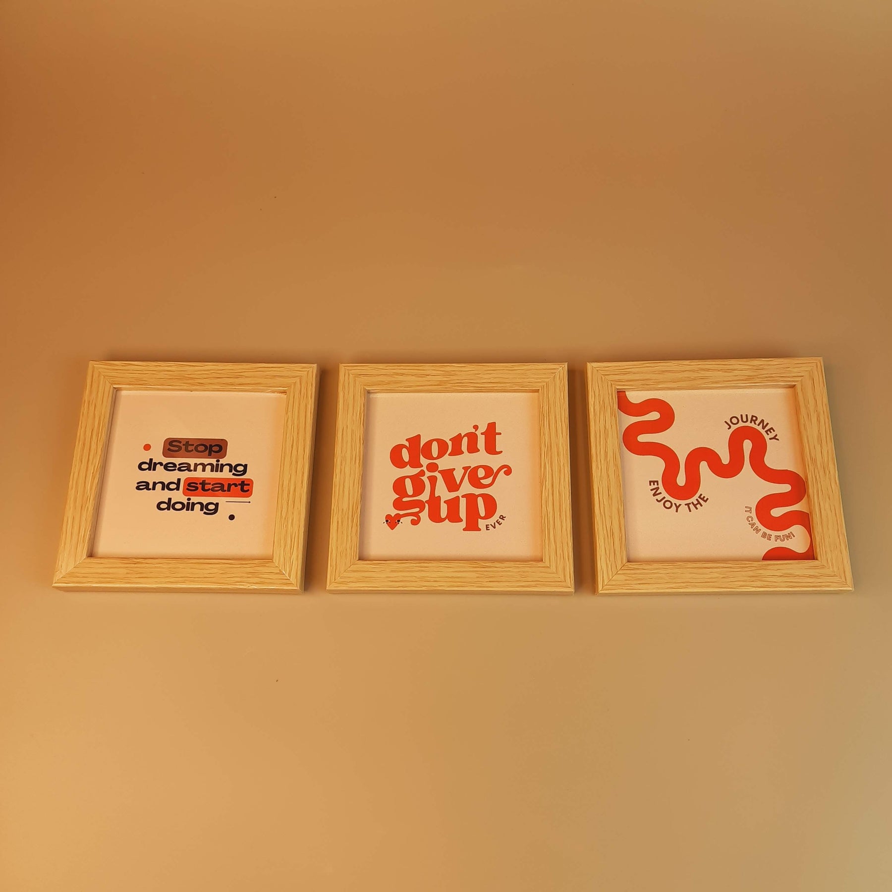 Motivational and Inspirational Pack Of 3 Frame Set