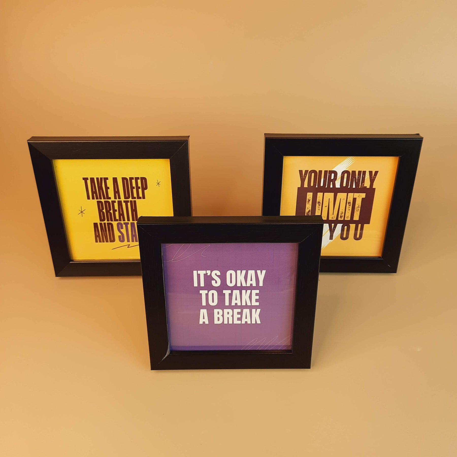 Motivational and Inspirational Pack Of 3 Frame Set