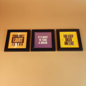 Motivational and Inspirational Pack Of 3 Frame Set