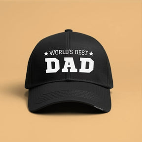 World's Best Dad black cotton baseball cap gift for papa — Gogirgit