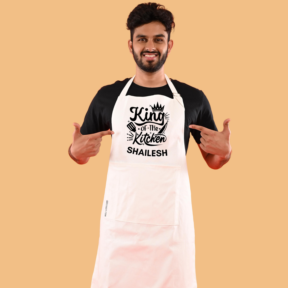 King-Of-The-Kitchen-Personalised-Cotton-Apron-Front-Main-Gogirgit