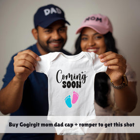Baby Coming Soon Romper Bodysuit — Pregnancy Announcement & Baby Shower Photoshoot Prop