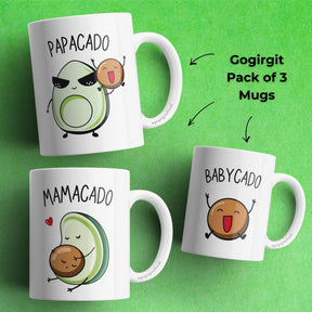 Pregnancy announcement mug gift set pack of three for baby shower or couple gift
