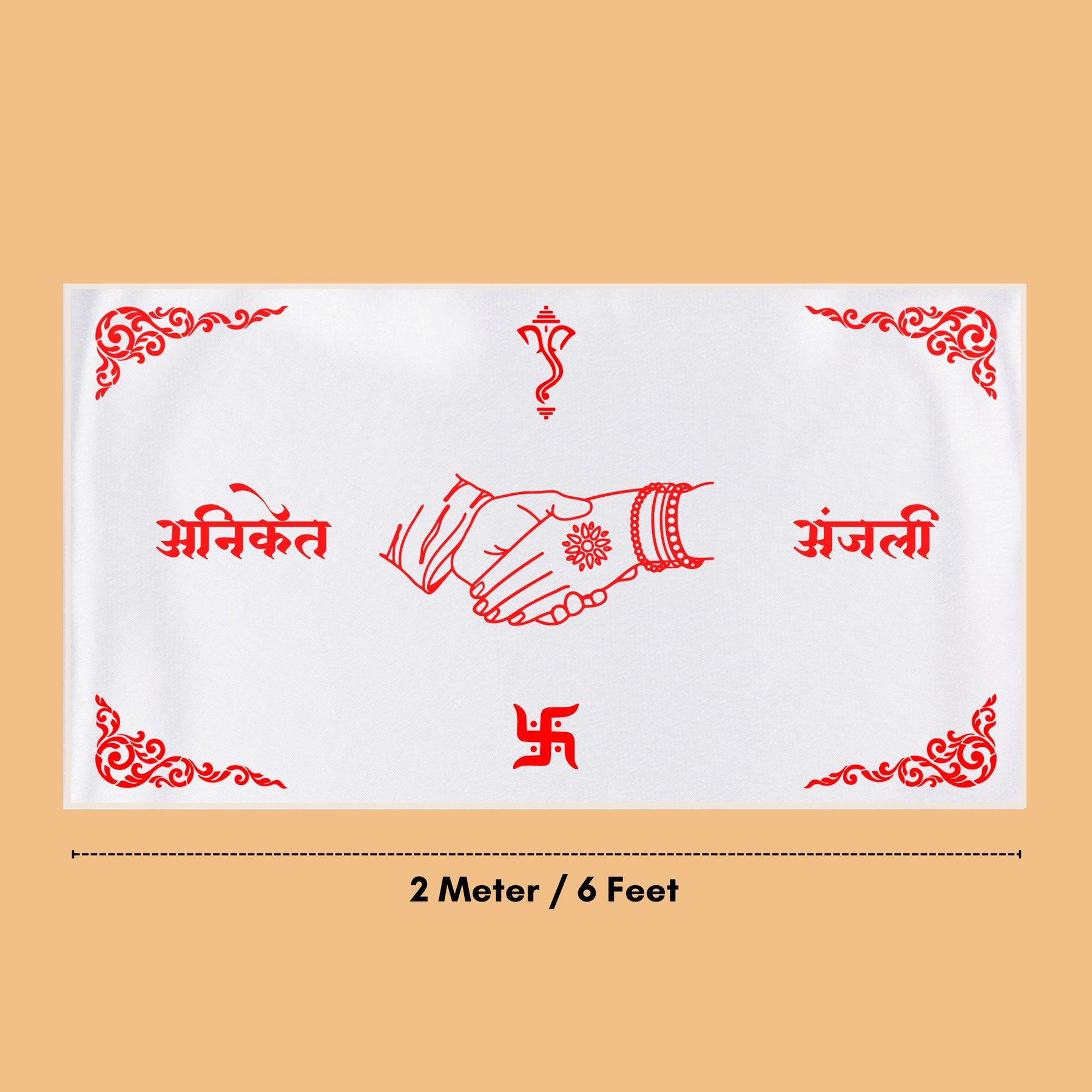 Shubh-vivaah-Hastmilap-name-Personalised-Wedding-Antarpat-2-meter