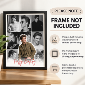 Photo collage poster please note frame not included for display only
