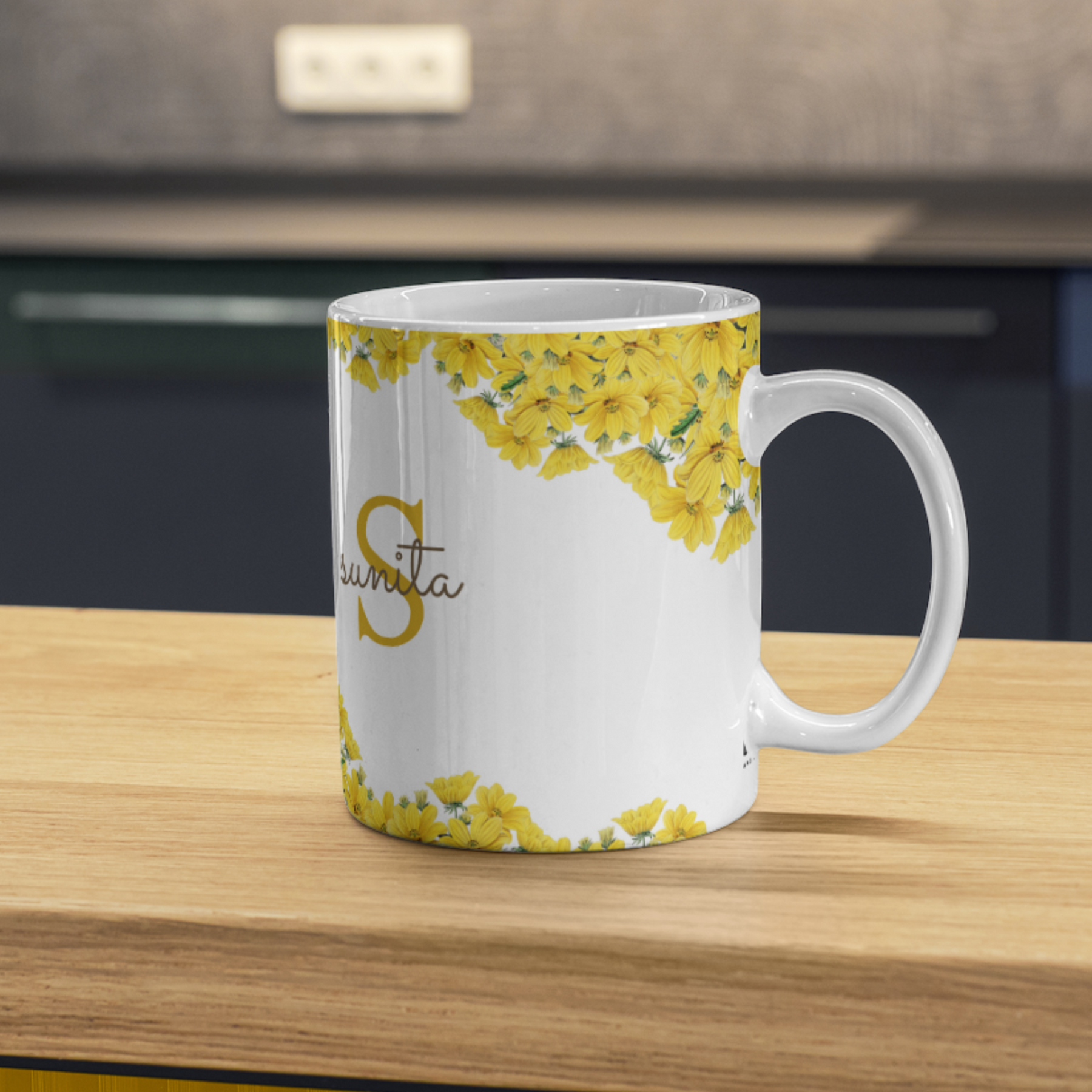Floral-Name-&-Initial-Personalized-Coffee-Mug