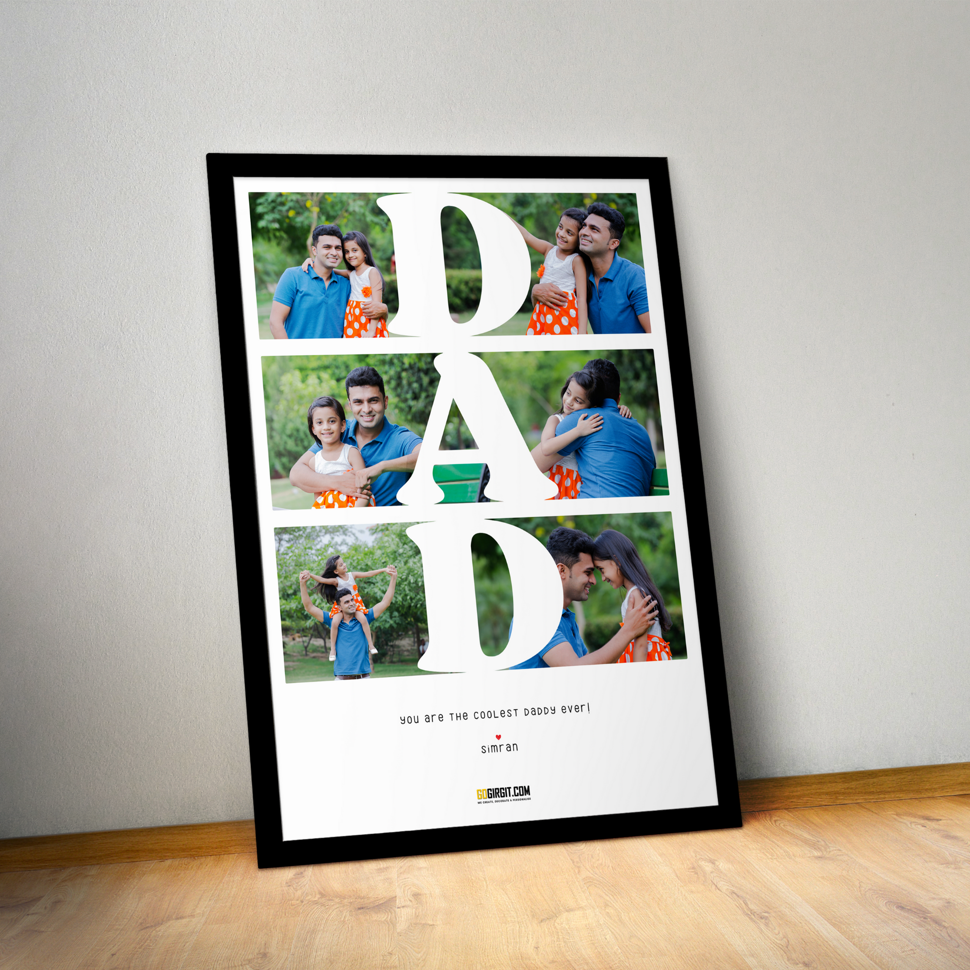 Dad Personalized Photo Frame | Custom Poster Frame - Gift for Dad ...